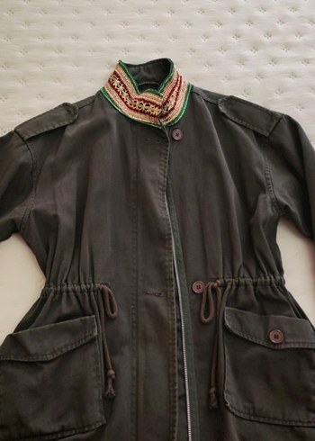 Nakışlı Uzun Bohem Kadın Ceket - Görsel 2