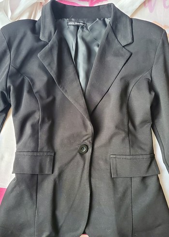 Defacto Siyah Kadın Blazer Ceket - Görsel 2