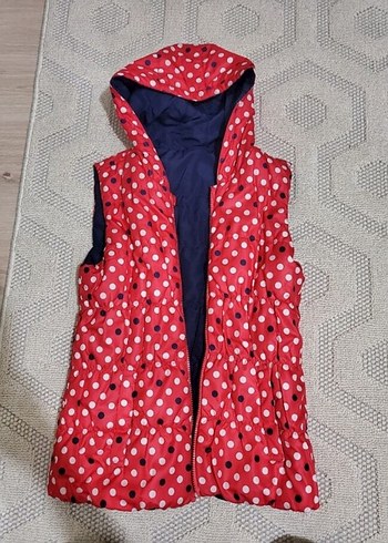 Çift taraflı Kapüşonlu Fermuarlı Yelek - Görsel 2