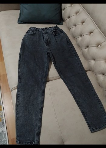 Beli lastikli Kadın Denim Pantolon - Görsel 4