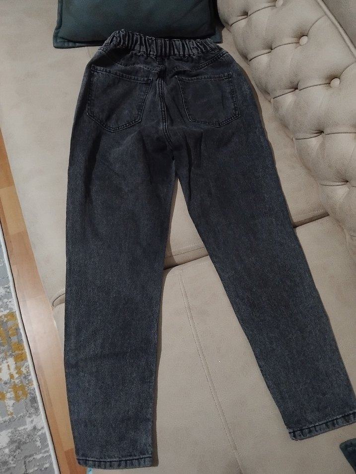 Beli lastikli Kadın Denim Pantolon - Görsel 3