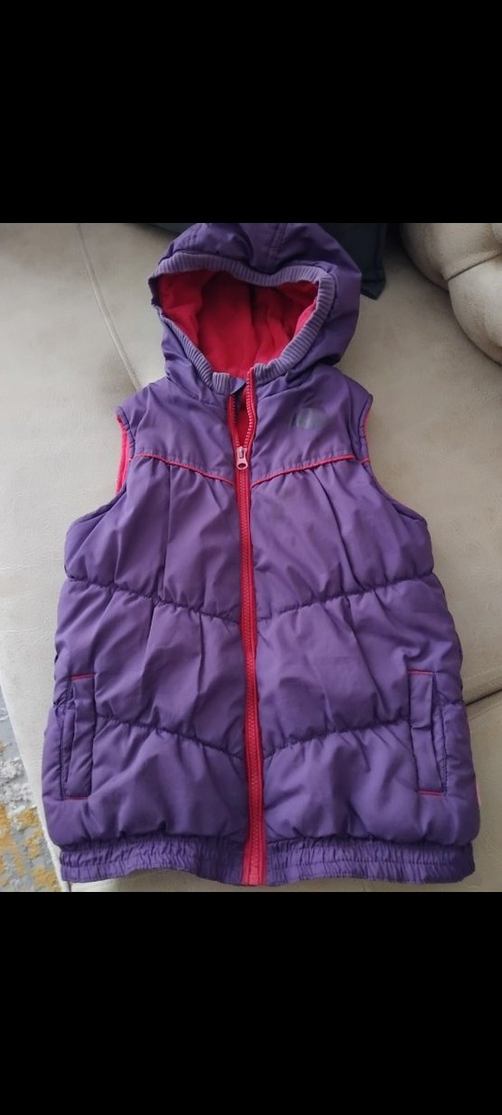 Kız Çocuk Kapüşonlu Mor Fermuarlı Yelek - Görsel 5