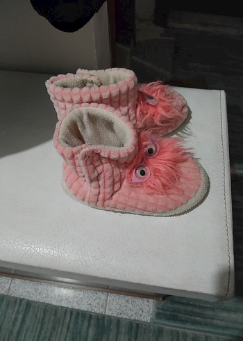 Kızlar için Pembe Peluş Ev Terliği - Görsel 3