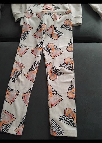 kiz cocuk barbi kapşonlu swet ve tayt - Görsel 2