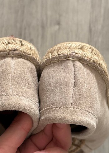 Bej Süet Kadın Dolgu Topuk Espadril - Görsel 2