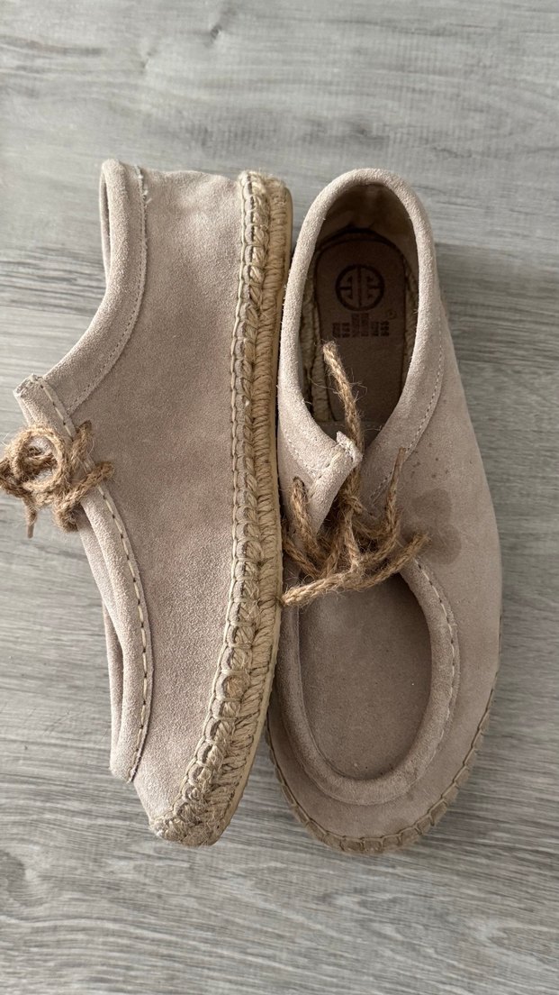 Bej Süet Kadın Dolgu Topuk Espadril - Görsel 5