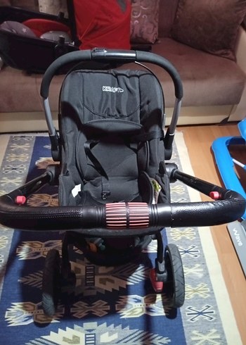 Kırmızı ve Gri Bebek Arabası - Görsel 5