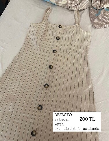 Defacto Keten Askılı Elbise
