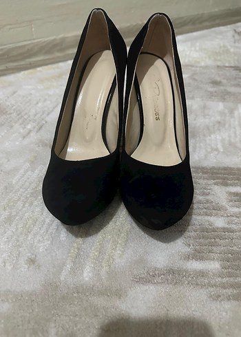 Diger Siyah Süet Stiletto Kadın Ayakkabı