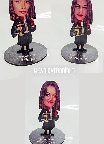 Kişiye özel tasarımlı karikatür biblo