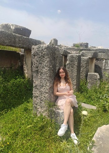 h&m pembe fırfırlı elbise - Görsel 2