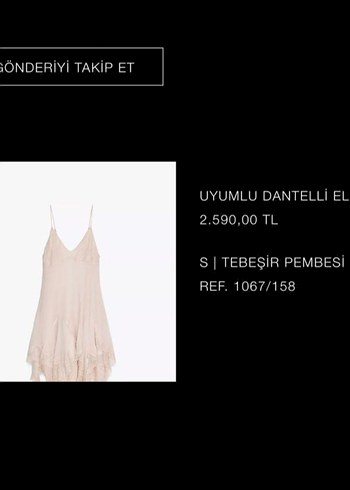 zara saten / dantelli boho chic elbise - Görsel 2