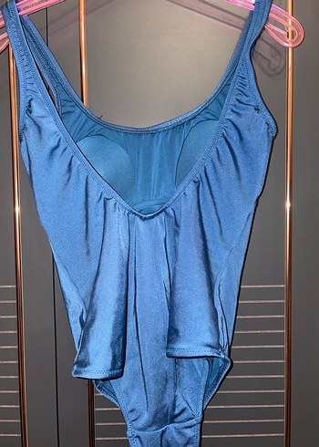 Koton mavi kadın mayo sırt dekolteli - Görsel 3