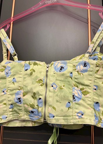 Stradivarius yeşil eski sezon üst Bridgerton - Görsel 4