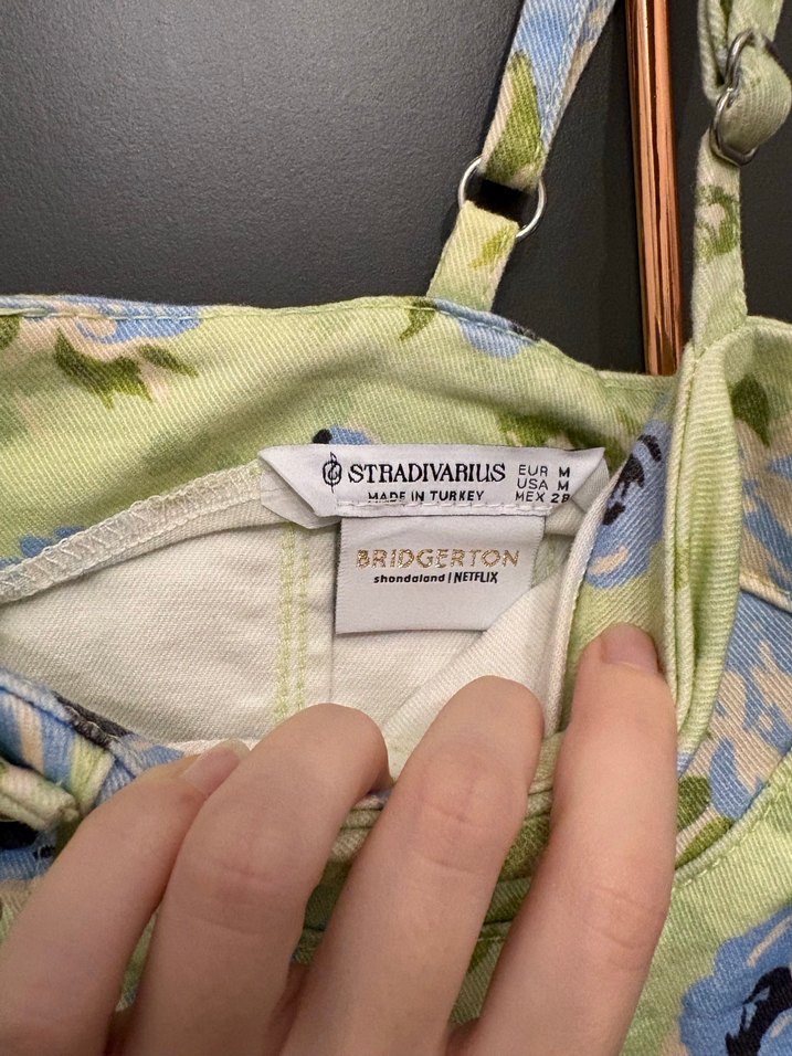 Stradivarius yeşil eski sezon üst Bridgerton - Görsel 3