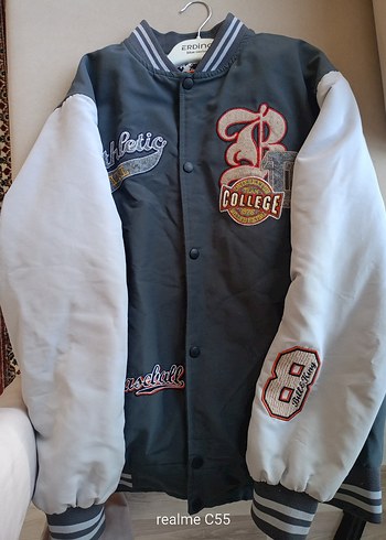 Gri Düğmeli Streetwear Ceket