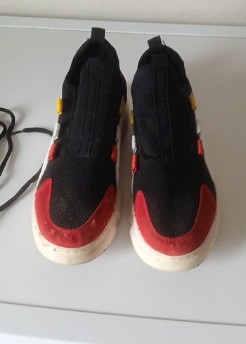 Renkli Kadın Spor Ayakkabı Velcro Detaylı - Görsel 2