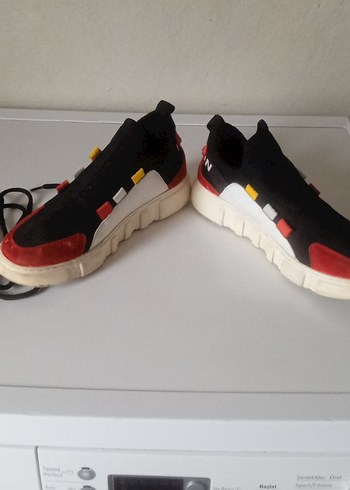 Renkli Kadın Spor Ayakkabı Velcro Detaylı - Görsel 3