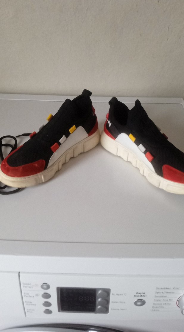 Renkli Kadın Spor Ayakkabı Velcro Detaylı - Görsel 3