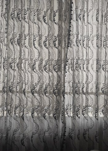 Bohem Stil Gri Beyaz Tül Perde uzunluklugu 250. eni 350. - Görsel 9