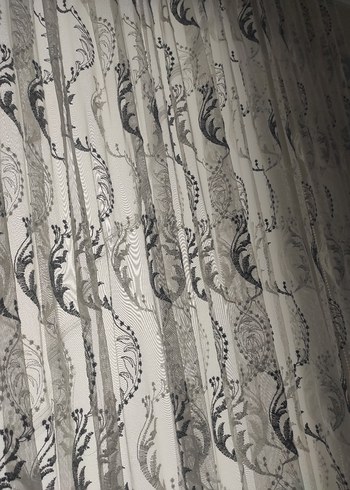 Bohem Stil Gri Beyaz Tül Perde uzunluklugu 250. eni 350. - Görsel 15