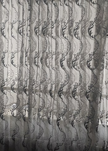 Bohem Stil Gri Beyaz Tül Perde uzunluklugu 250. eni 350. - Görsel 6