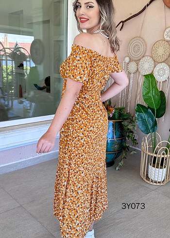 Kadın  Uzun Çiçekli  Elbise , S beden - Görsel 4