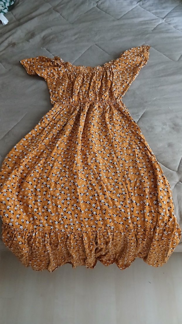 Kadın  Uzun Çiçekli  Elbise , S beden - Görsel 2