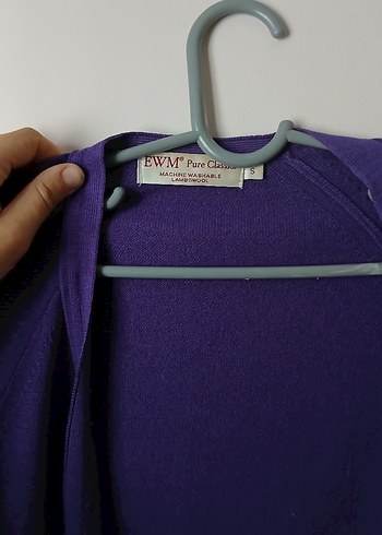 Vintage yünlü  Mor Triko Hırka - Görsel 4