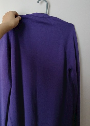 Vintage yünlü  Mor Triko Hırka - Görsel 3