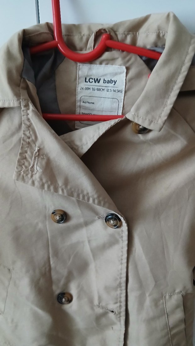 Lc Waikiki Bej Kapüşonlu Kız Çocuk Trençkot 24-36 ay - Görsel 4