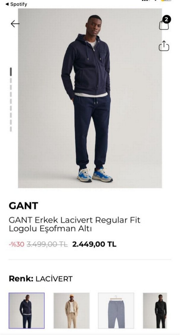 ORJİNAL GANT EŞOFMAN ALTI - Görsel 2