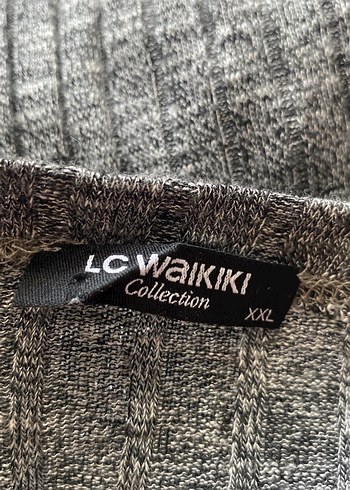 Gri Uzun Kollu Bohem Triko Tunik Elbise - Görsel 3