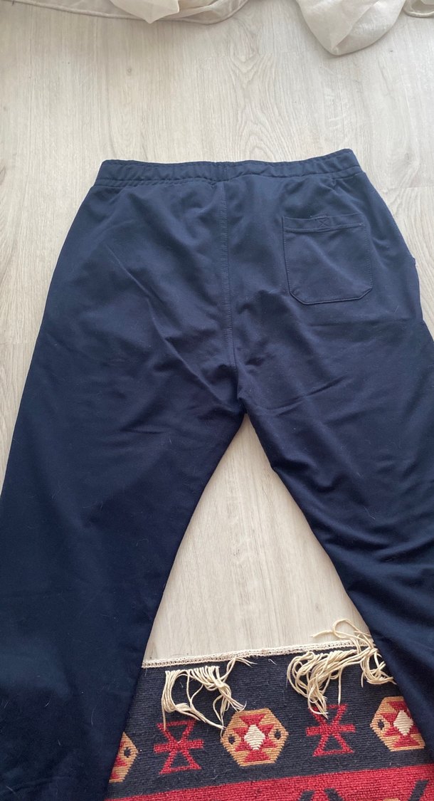 Erkek Lacivert Baskılı Bol Kesim Eşofman - Görsel 2