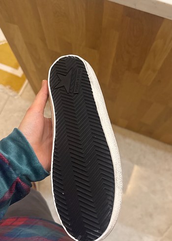 Beyaz Kadın Sneakers, Cırt Cırtlı, Yıldız Desenli - Görsel 5