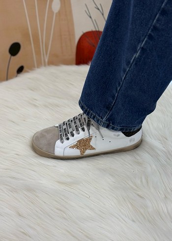 Beyaz Yıldız Detaylı Kadın Spor Ayakkabı - Görsel 5