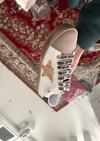 Beyaz Kadın Yıldızlı Spor Ayakkabı - Görsel 2