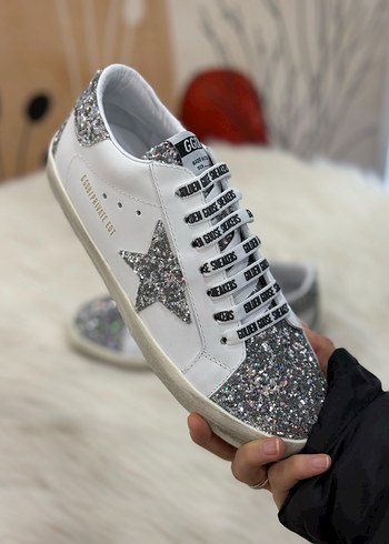 Beyaz Payetli Kadın Sneaker - Görsel 3