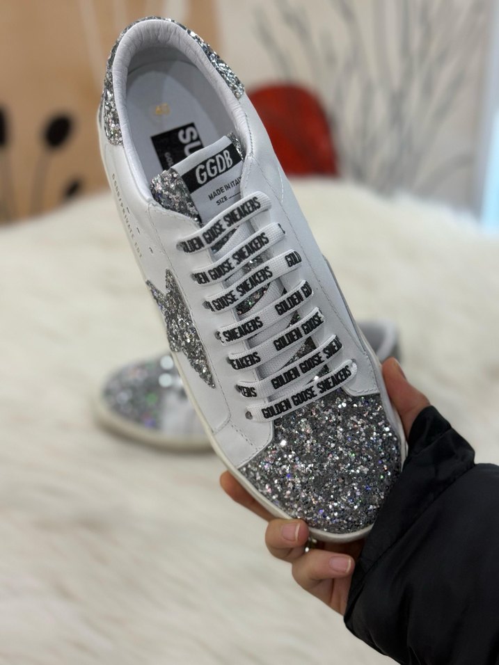 Beyaz Payetli Kadın Sneaker - Görsel 2