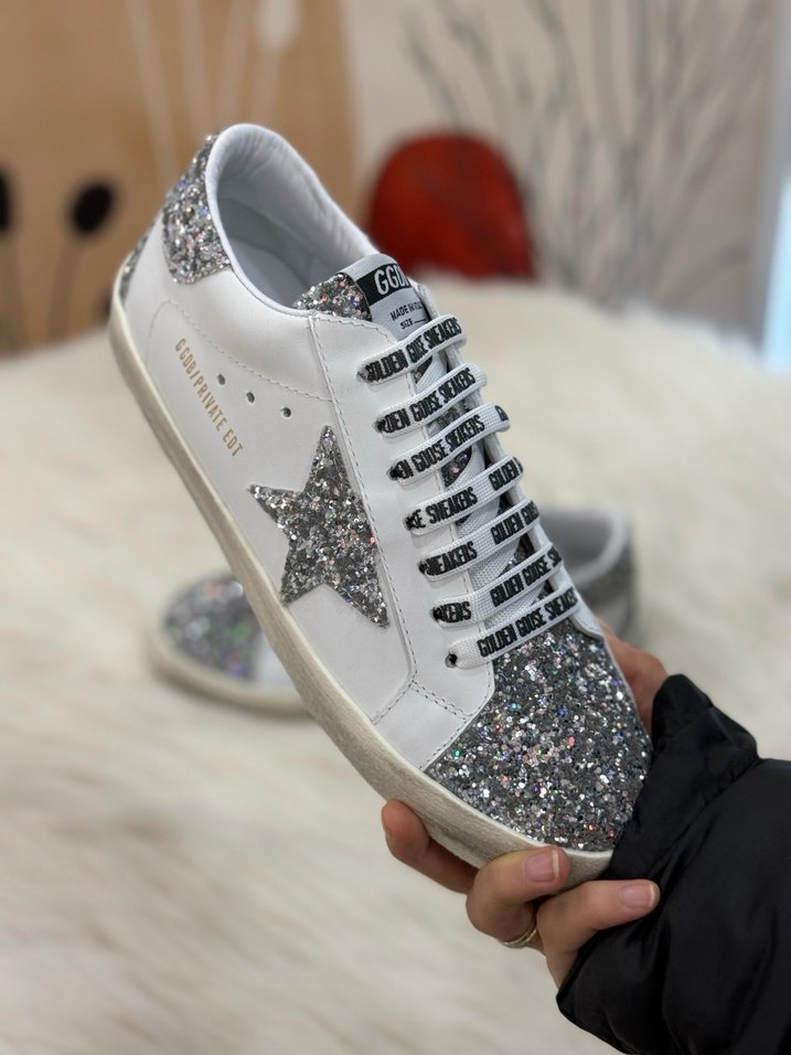 Beyaz Payetli Kadın Sneaker - Görsel 3