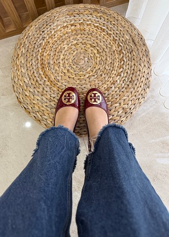 Bordo Parlak Dolgu Topuklu Bağlı Kadın Babet - Görsel 5