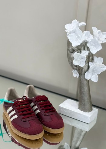 Bordo Süet Adidas Samba Sneakers - Görsel 2