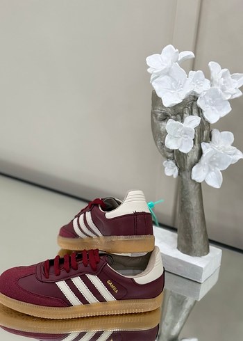 Bordo Süet Adidas Samba Sneakers - Görsel 3
