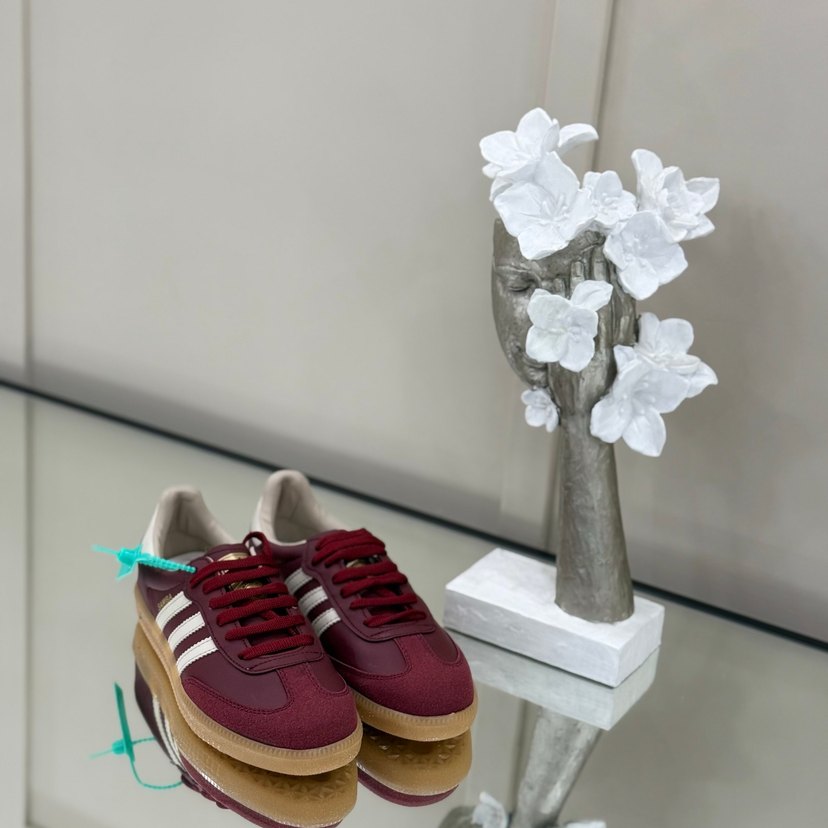 Bordo Süet Adidas Samba Sneakers - Görsel 2