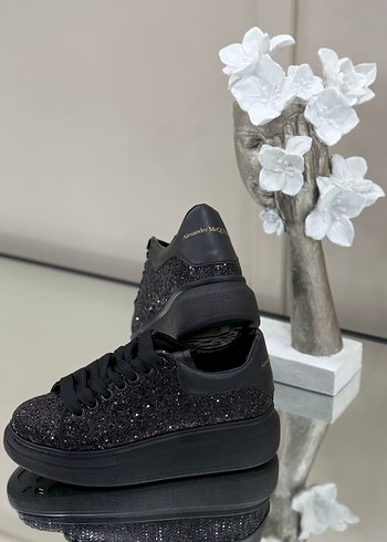 Siyah Simli Platform Spor Ayakkabı - Görsel 2