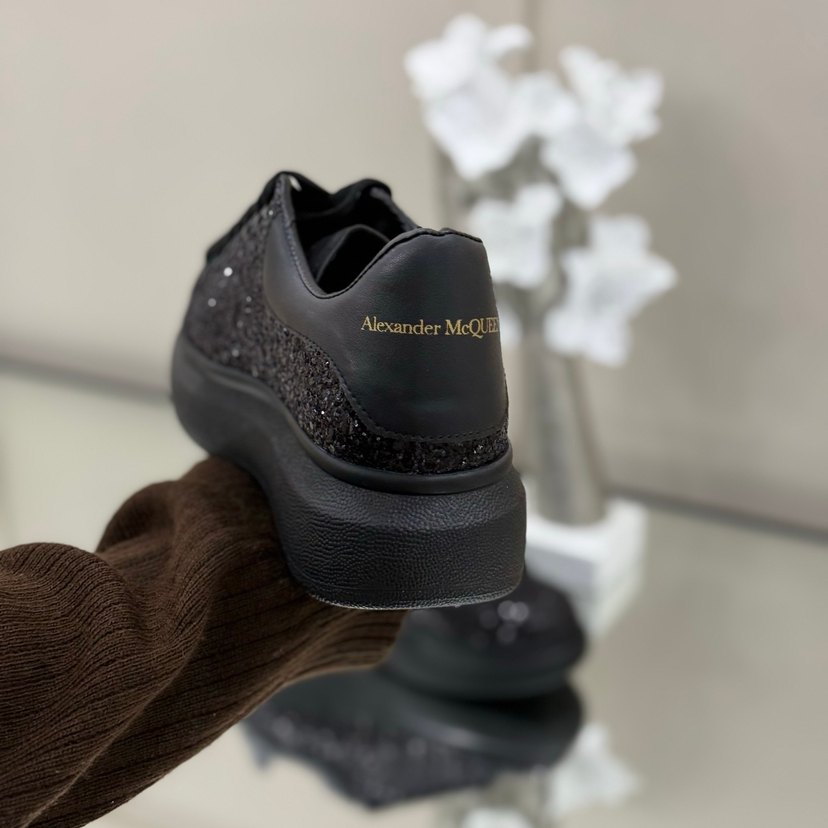 Siyah Simli Platform Spor Ayakkabı - Görsel 5