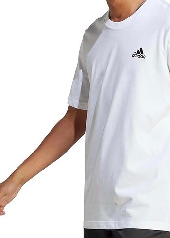 Erkek Beyaz Adidas Pamuklu Tişört - Görsel 2