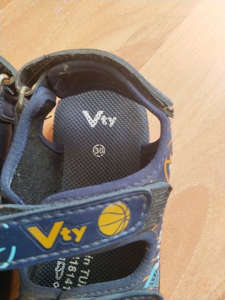 Erkek Çocuk Mavi Basketbol Temalı Cırt Cırtlı Terlik - Görsel 2