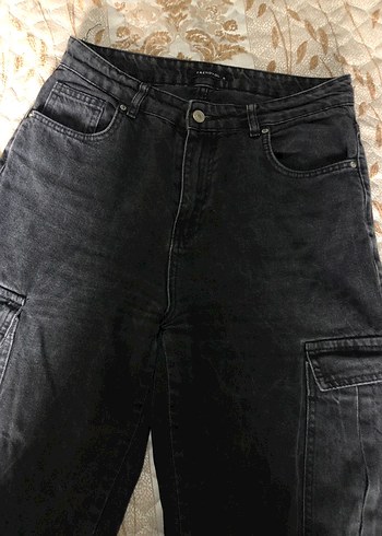 Trendyol & Milla Siyah Bol Kesim Midi Kot Pantolon