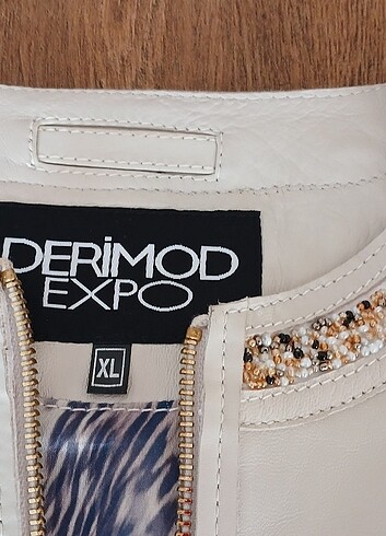 Derimod KREM DERİ CEKET